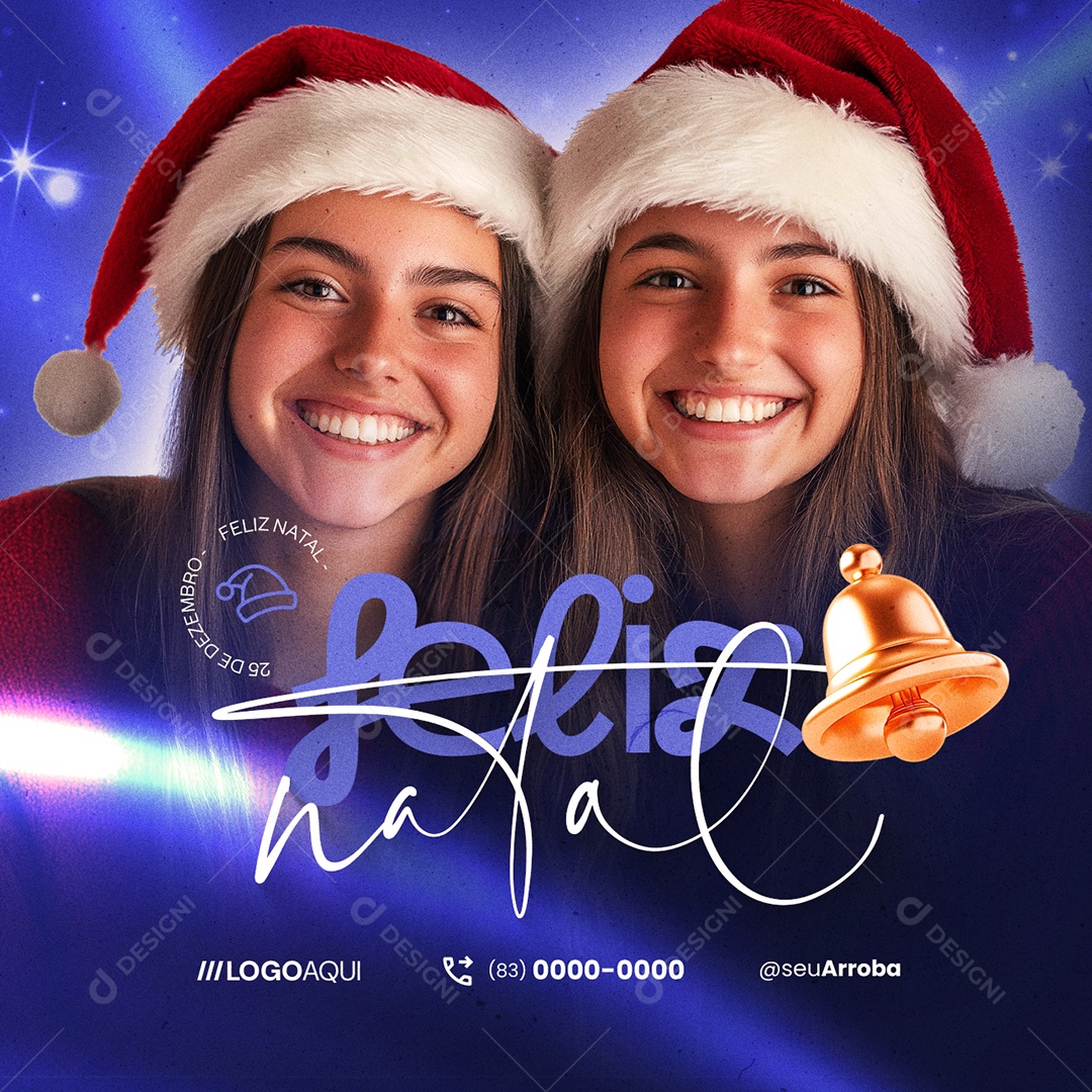 Feliz Natal 25 de Dezembro Social Media PSD Editável