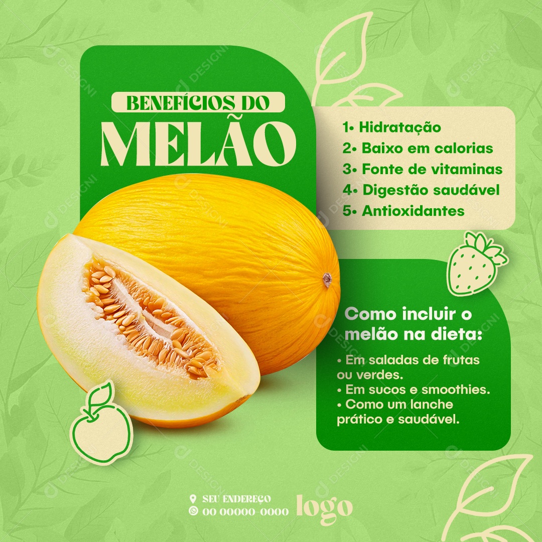 Nutricionista Dietas Social Media PSD Editável