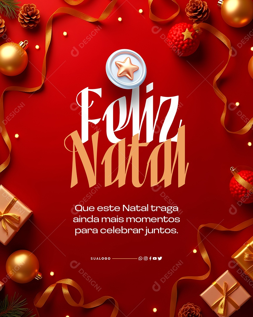 Merry Christmas 25 December Social Media PSD Editable