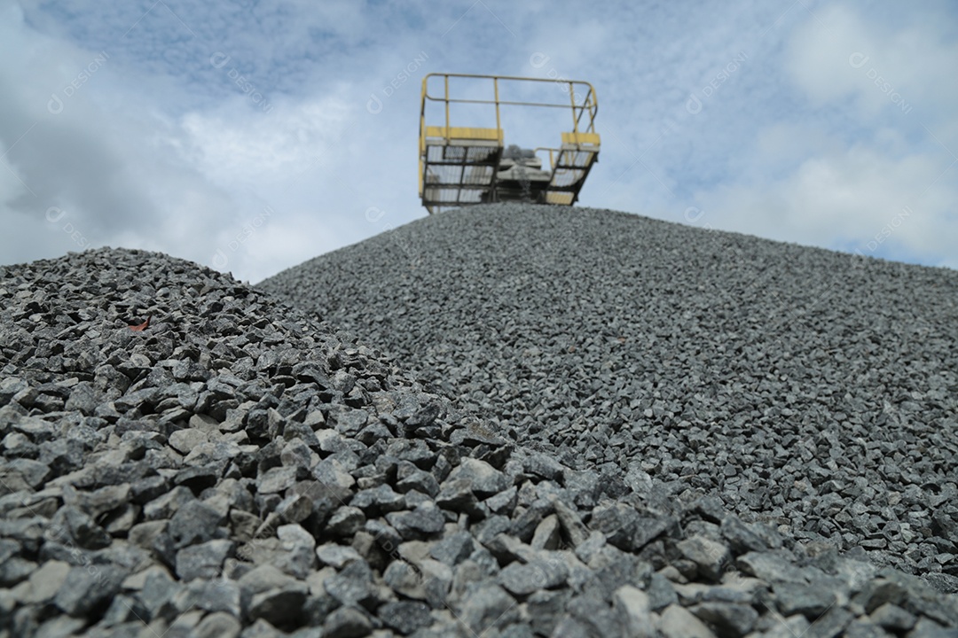 Visão fechada sobre minério de ferro