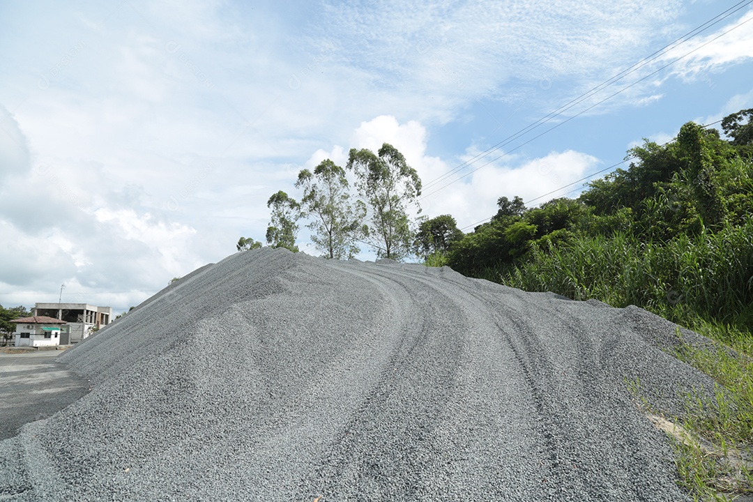 Minério de ferro sobre ar livre