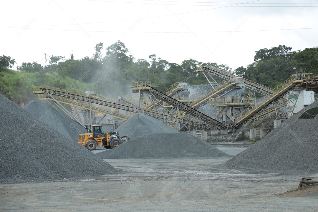Empresa de mineração com tratos e equipamentos