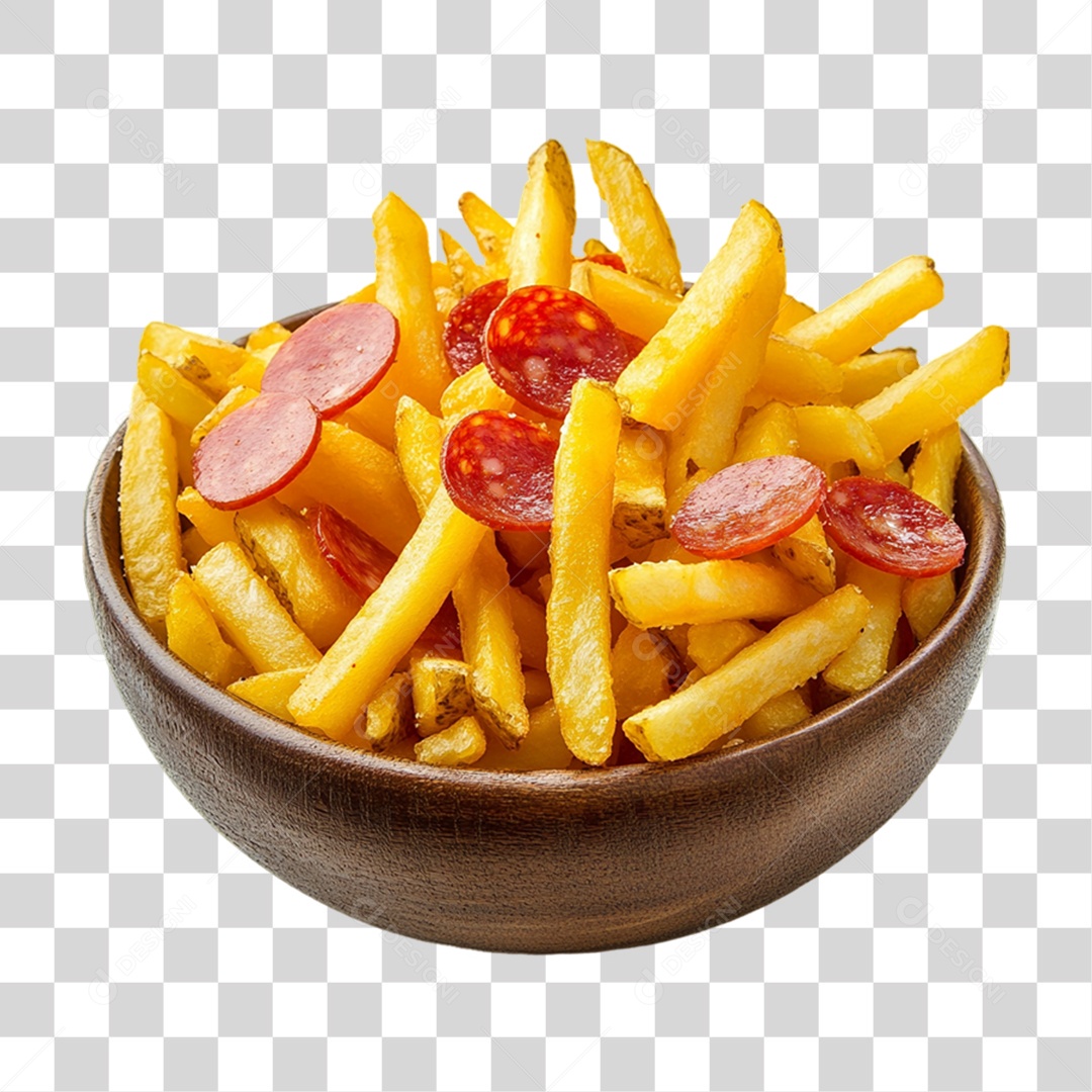 Porção de Batatas Fritas PNG Transparente