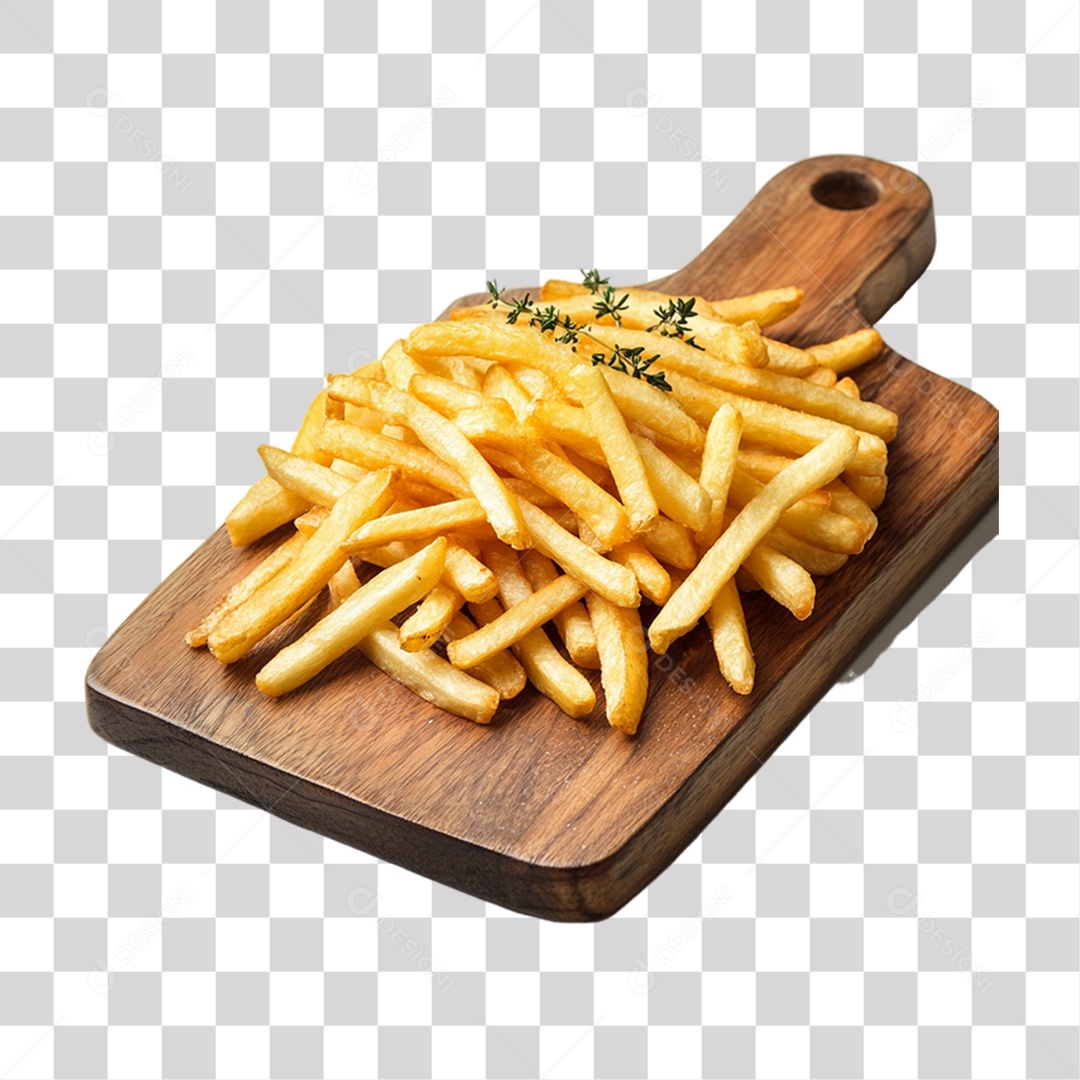 Porção de Batatas Fritas PNG Transparente