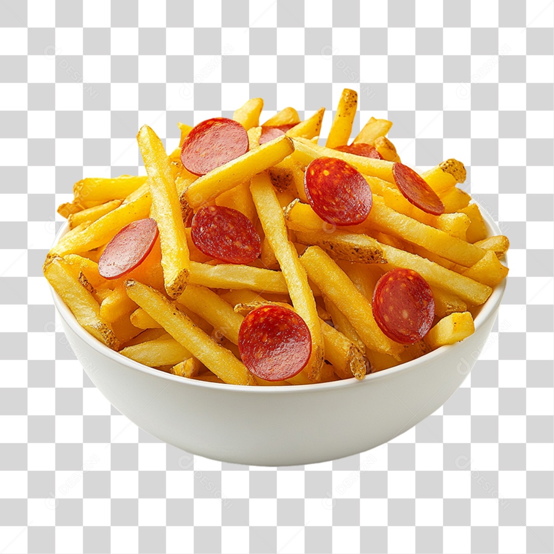Porção de Batatas Fritas PNG Transparente
