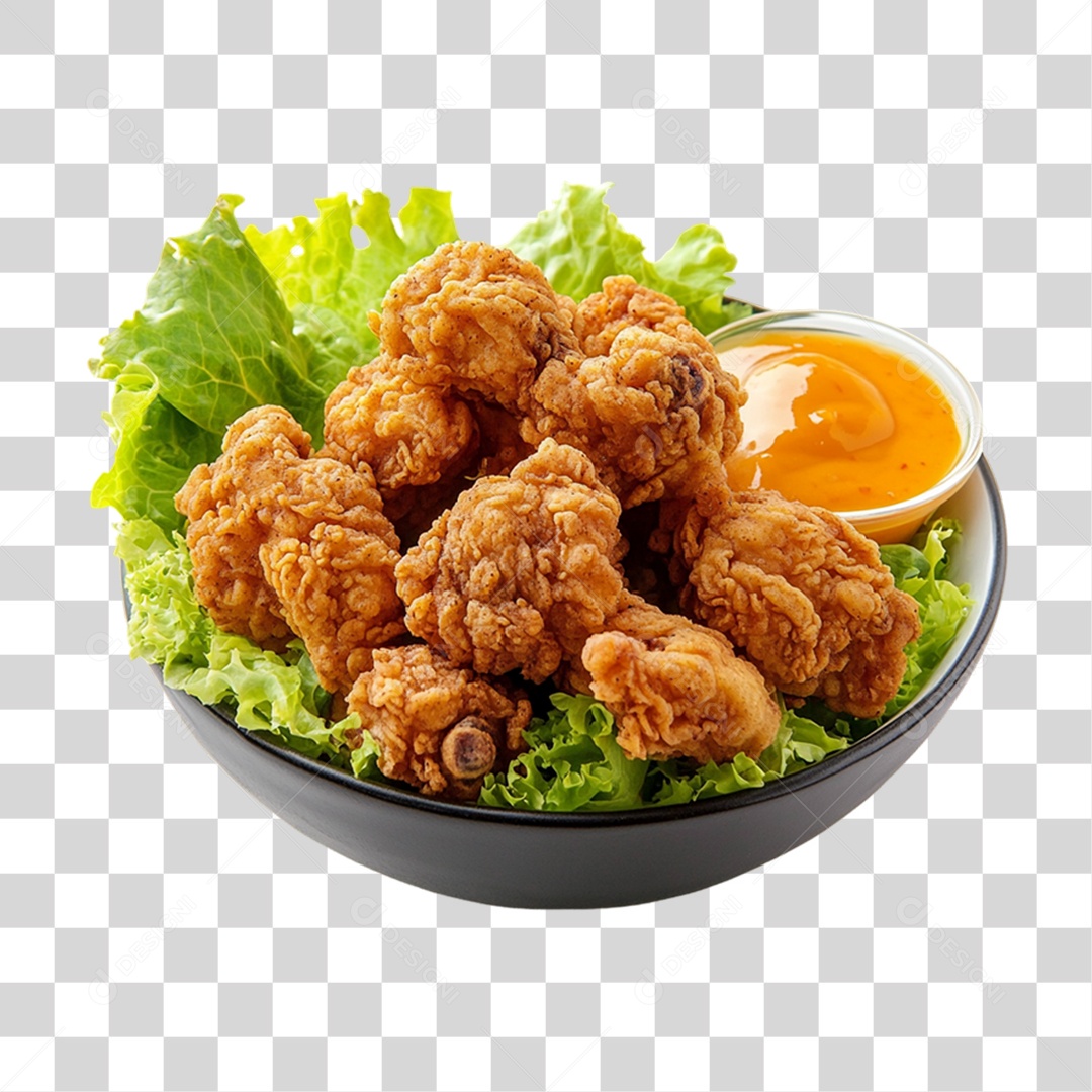 Porção de Frango Frito PNG Transparente