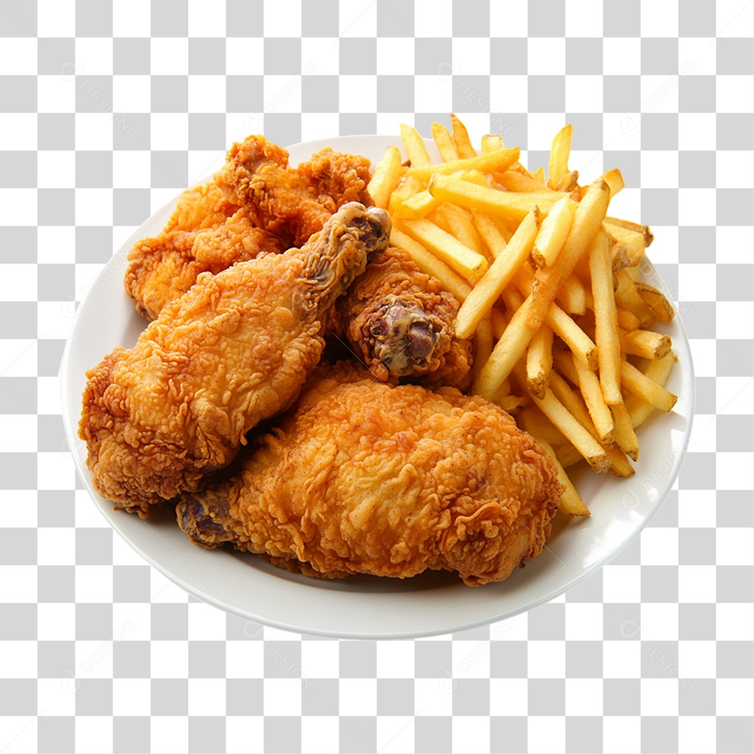 Porção de Frango Frito PNG Transparente