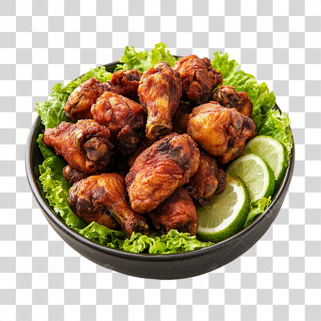 Porção de Frango Frito PNG Transparente