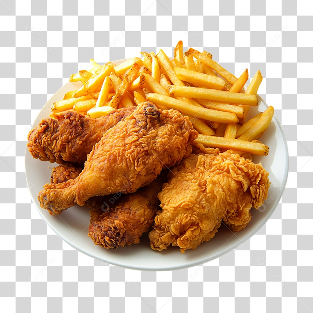 Porção de Frango Frito PNG Transparente