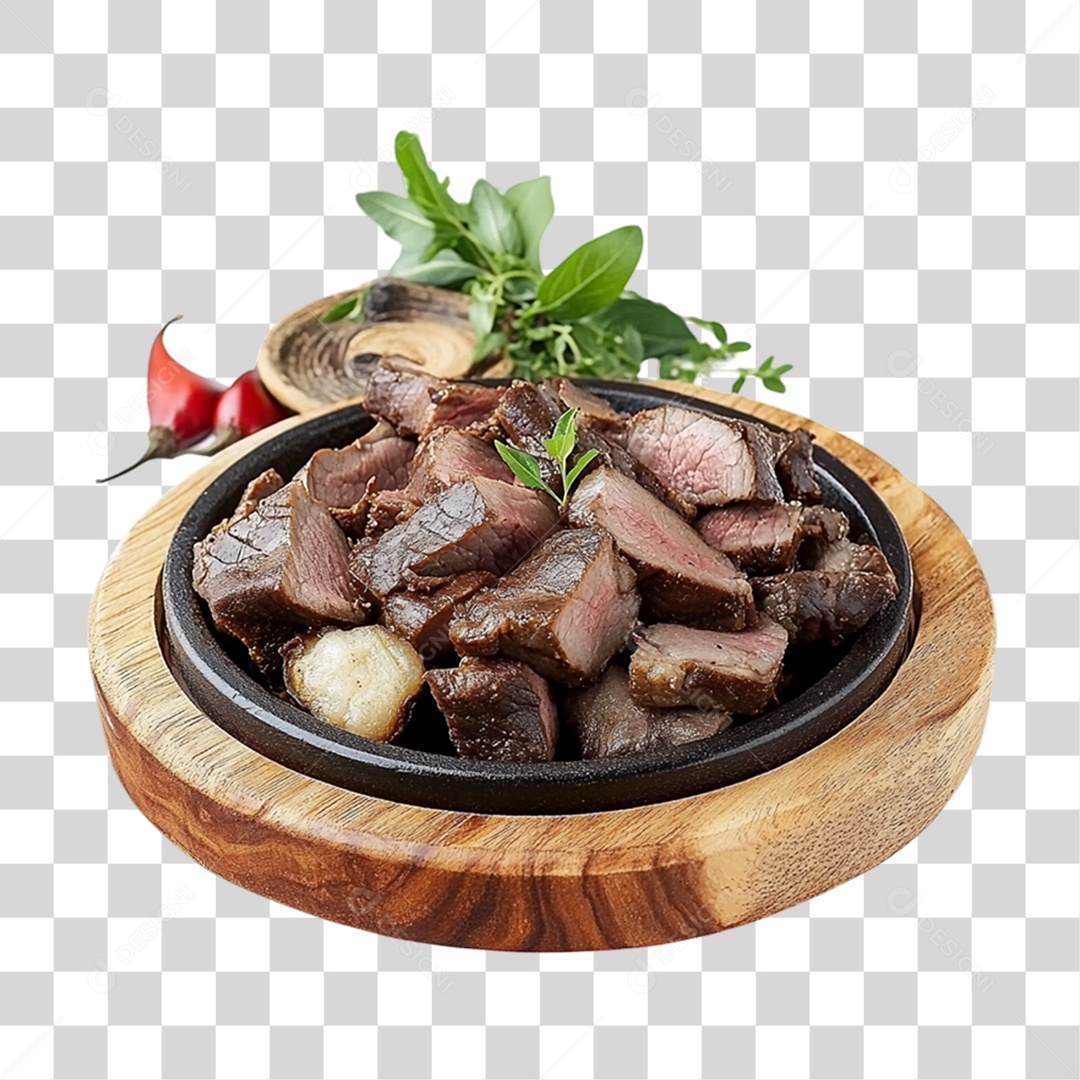 Portion with PNG Meat Pieces Transparent