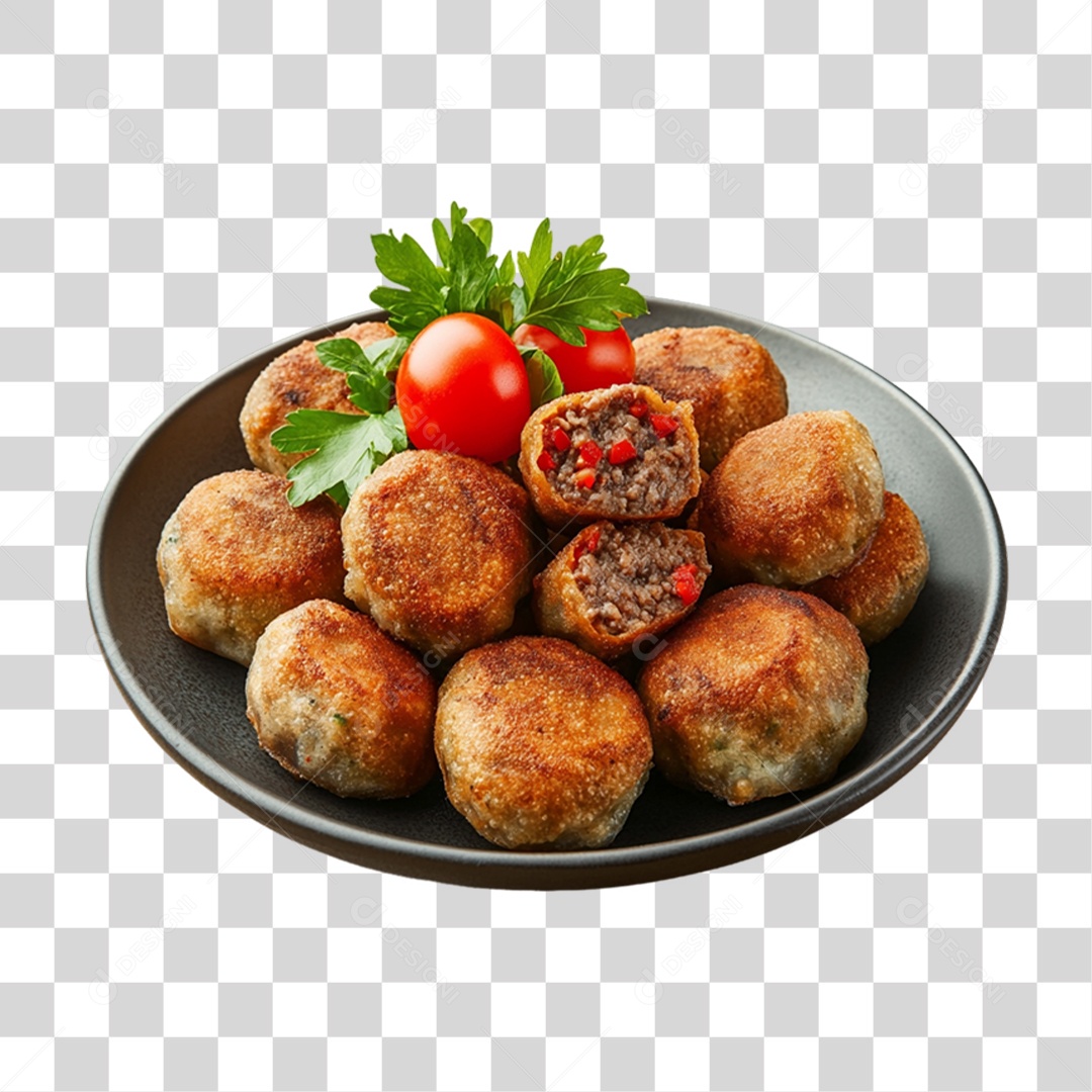 Bolinho de Carne Frito PNG Transparente
