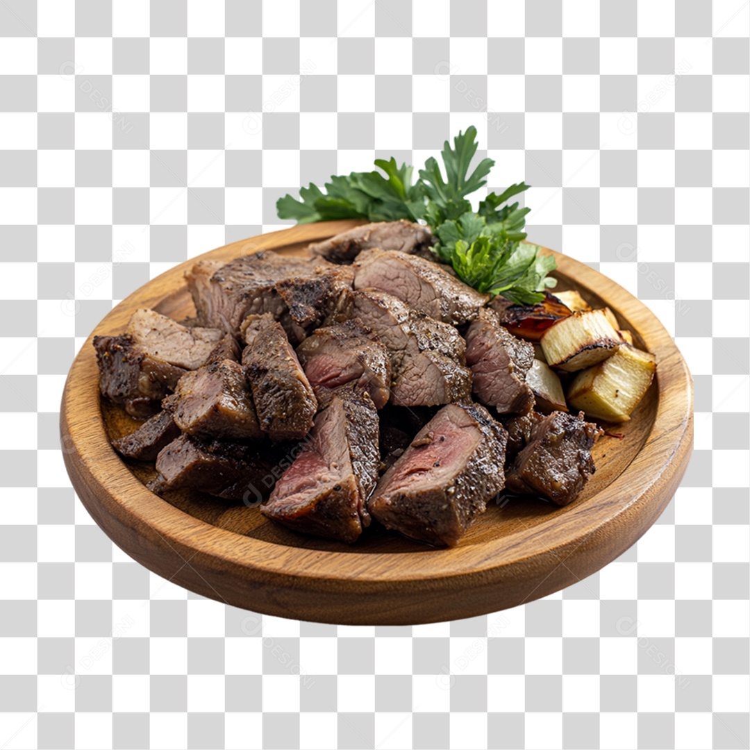 Porção com Pedaços de Carne PNG Transparente