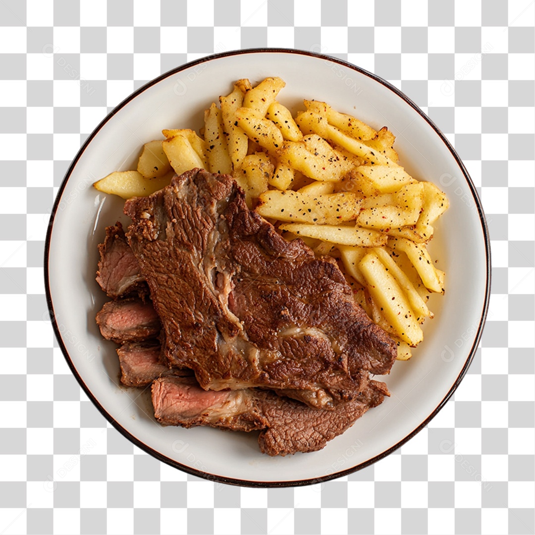 Porção com Pedaços de Carne PNG Transparente