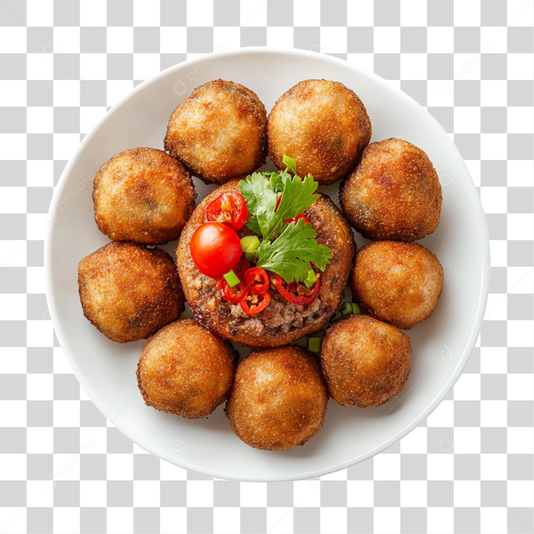 Bolinho de Carne Frito PNG Transparente