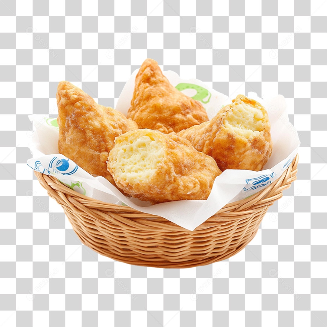Porção de Salgados Fritos PNG Transparente