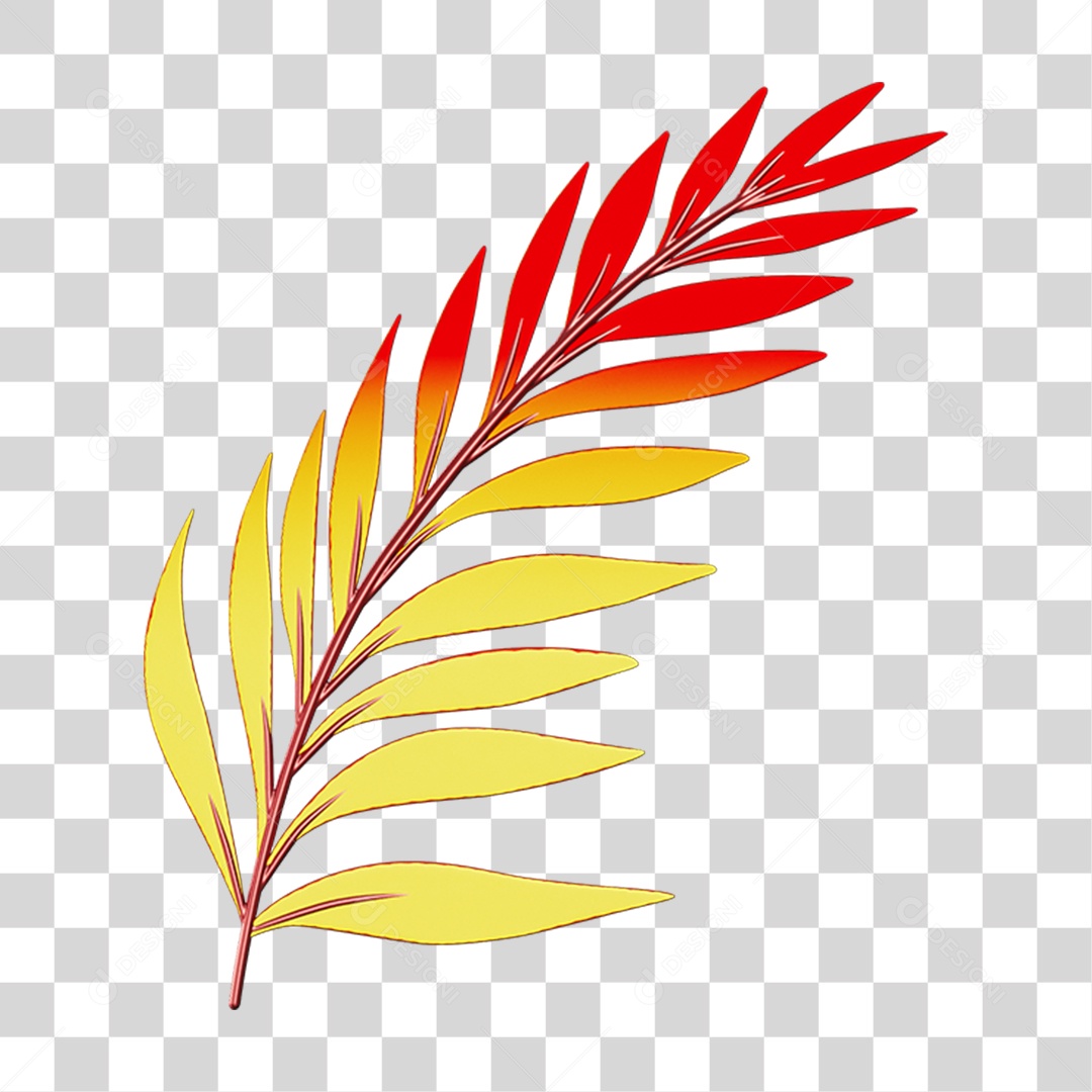 Elemento 3D Folha Decoração Carnaval PNG Transparente