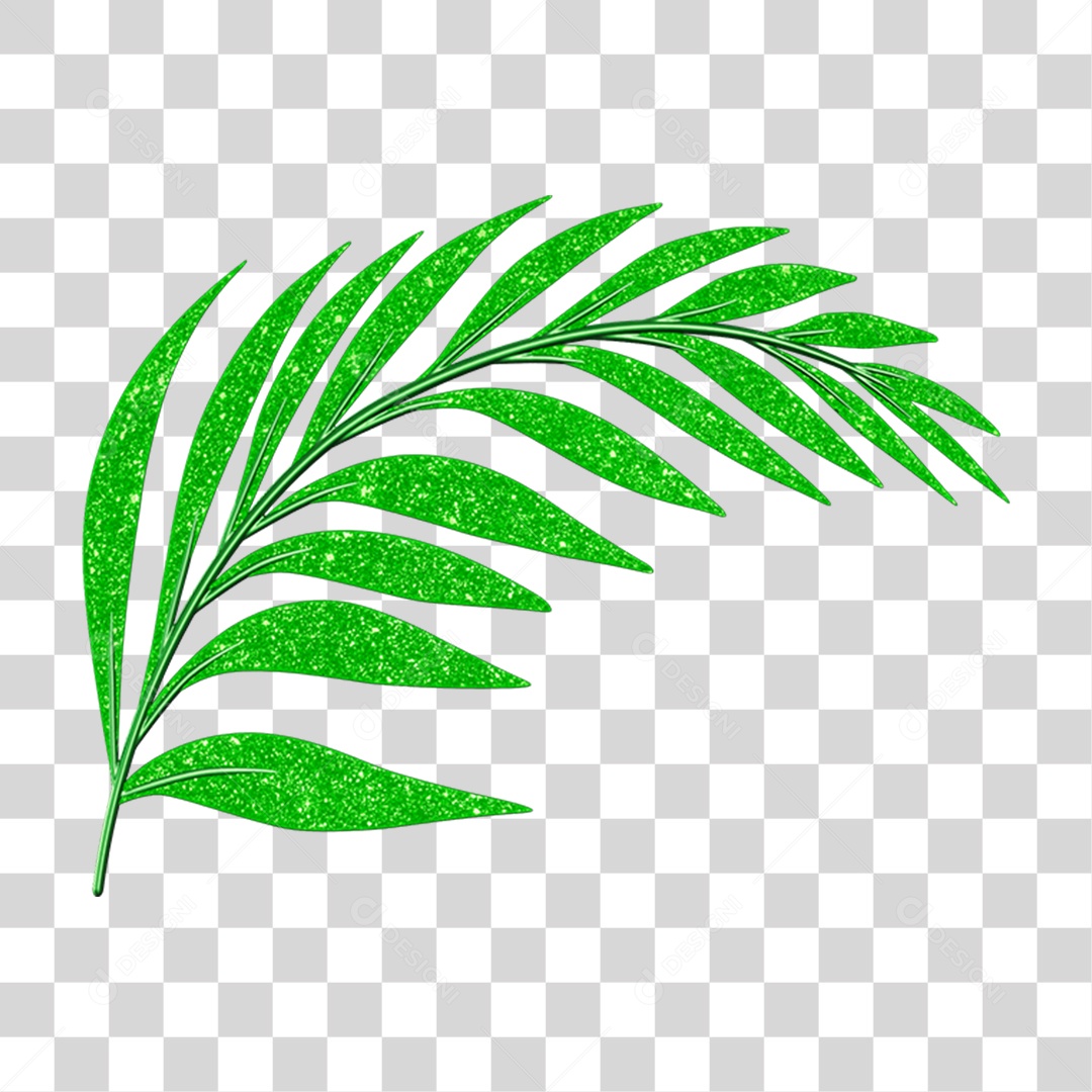 Elemento 3D Folha Decoração Carnaval PNG Transparente