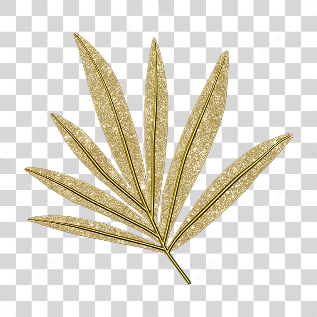 Elemento 3D Folha Decoração Carnaval PNG Transparente