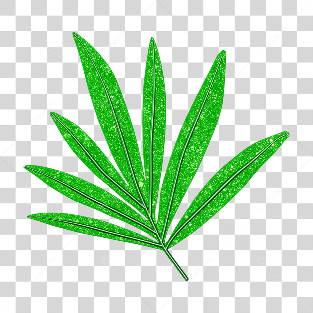 Elemento 3D Folha Decoração Carnaval PNG Transparente