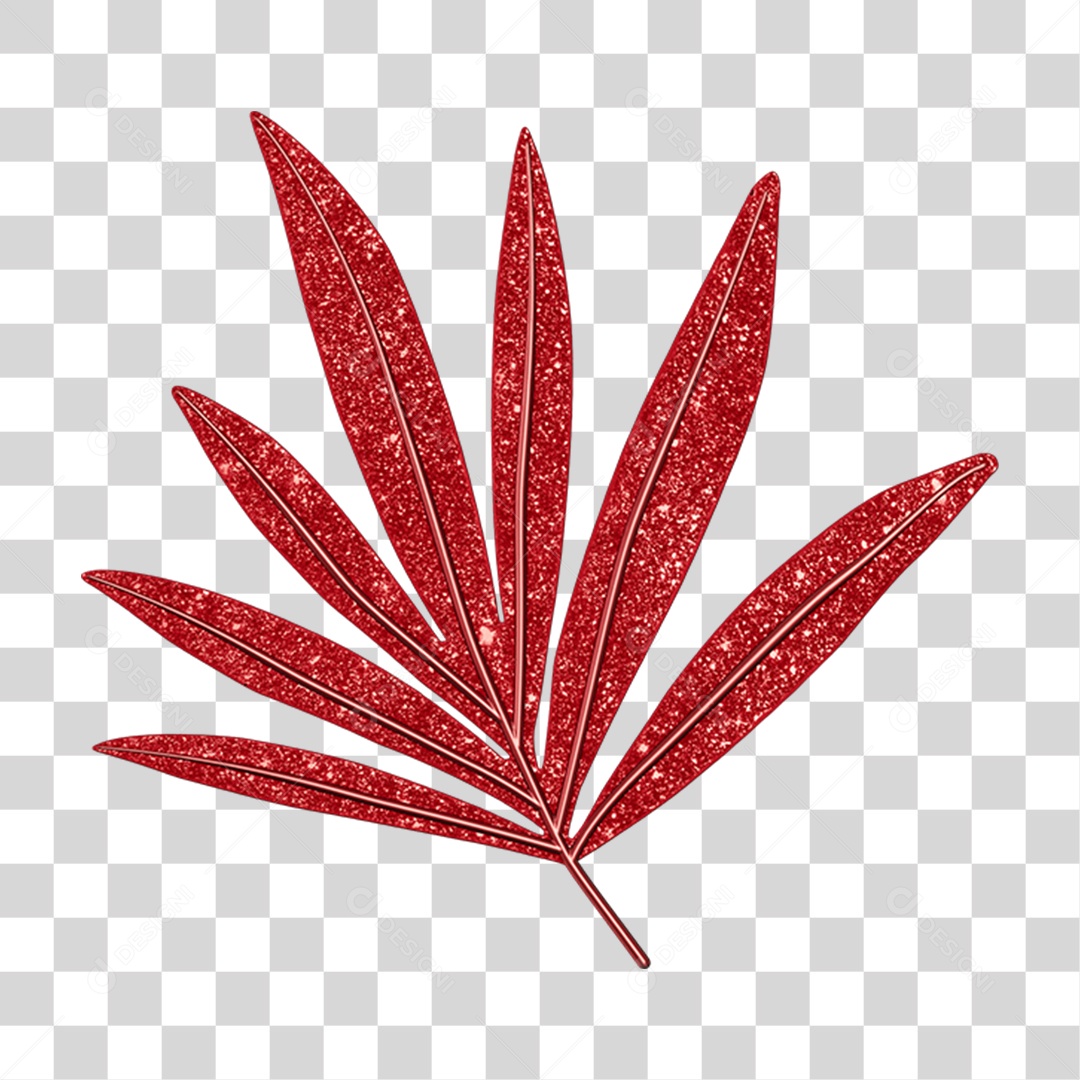 Elemento 3D Folha Decoração Carnaval PNG Transparente