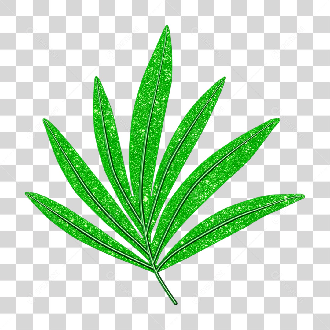 Elemento 3D Folha Decoração Carnaval PNG Transparente