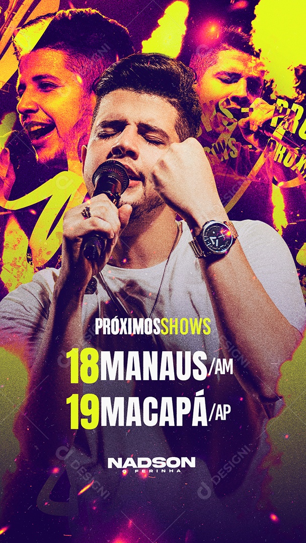 Story Flyer Próximos Shows Social Media PSD Editável