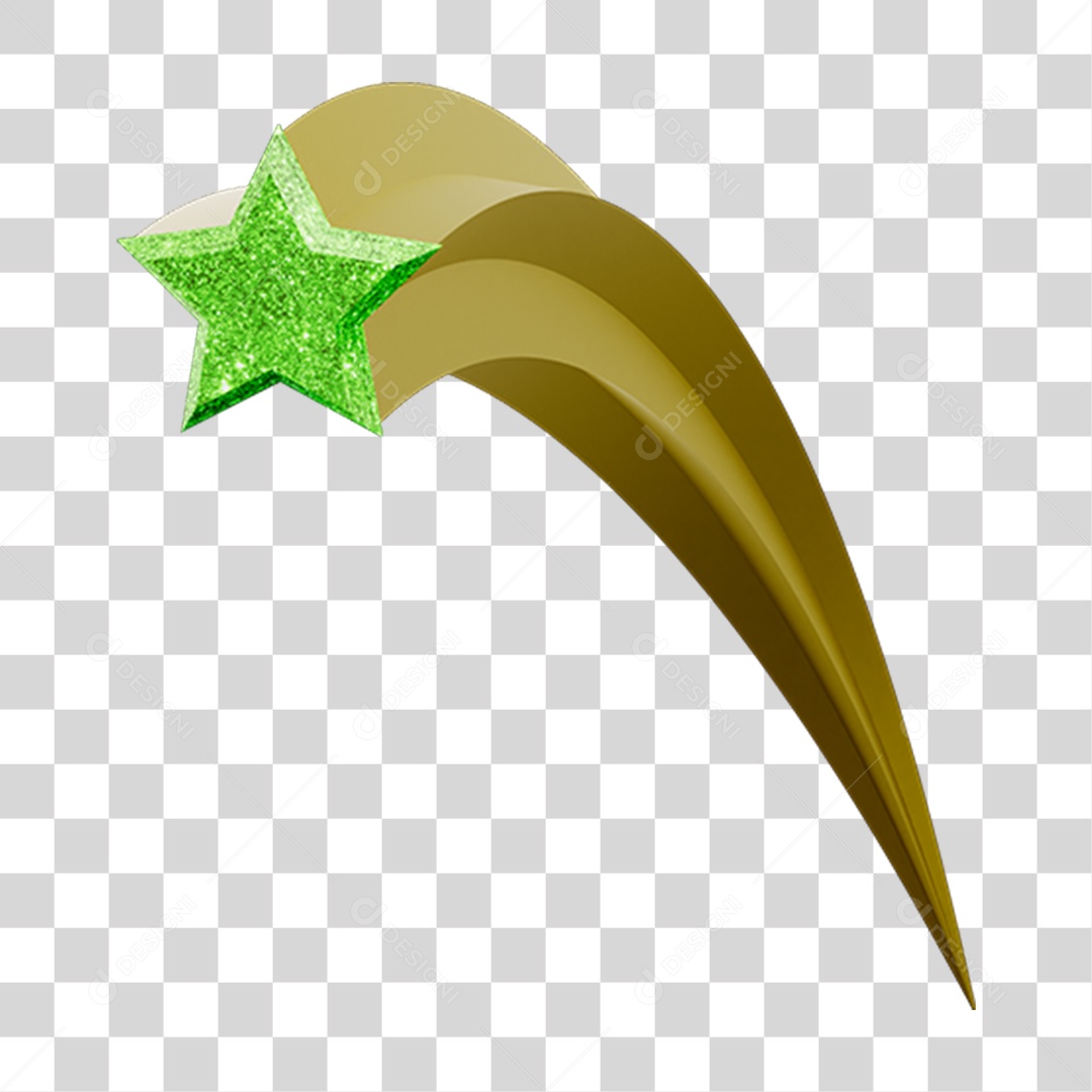 Elemento 3D Estrela Decoração Carnaval PNG Transparente