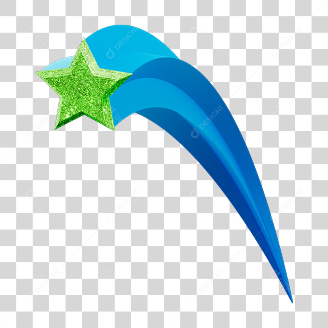 Elemento 3D Estrela Decoração Carnaval PNG Transparente