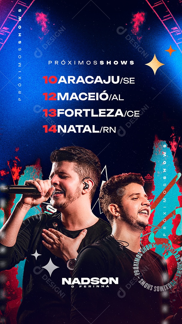 Story Flyer Próximos Shows Social Media PSD Editável
