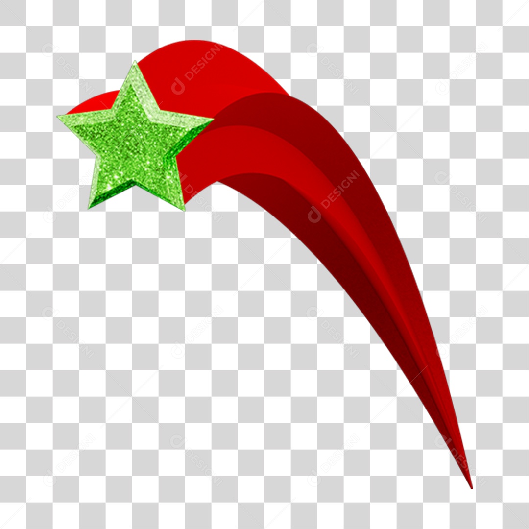 Elemento 3D Estrela Decoração Carnaval PNG Transparente