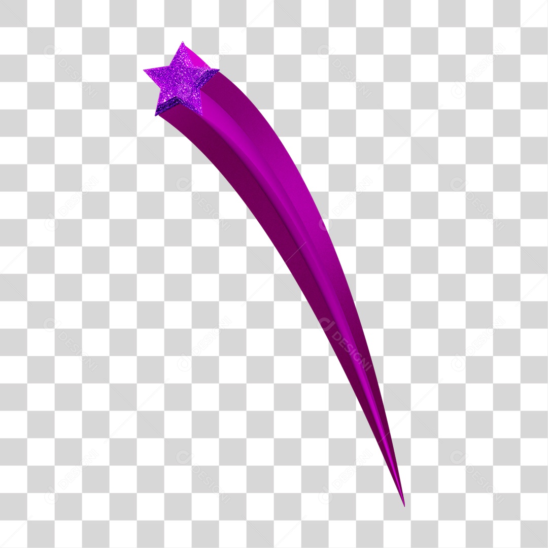 Elemento 3D Estrela Decoração Carnaval PNG Transparente