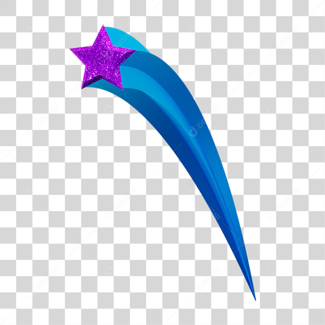 Elemento 3D Estrela Decoração Carnaval PNG Transparente