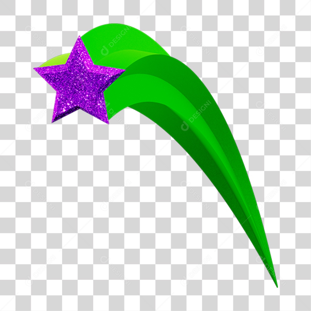 Elemento 3D Estrela Decoração Carnaval PNG Transparente