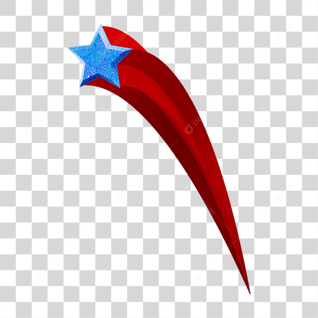 Elemento 3D Estrela Decoração Carnaval PNG Transparente