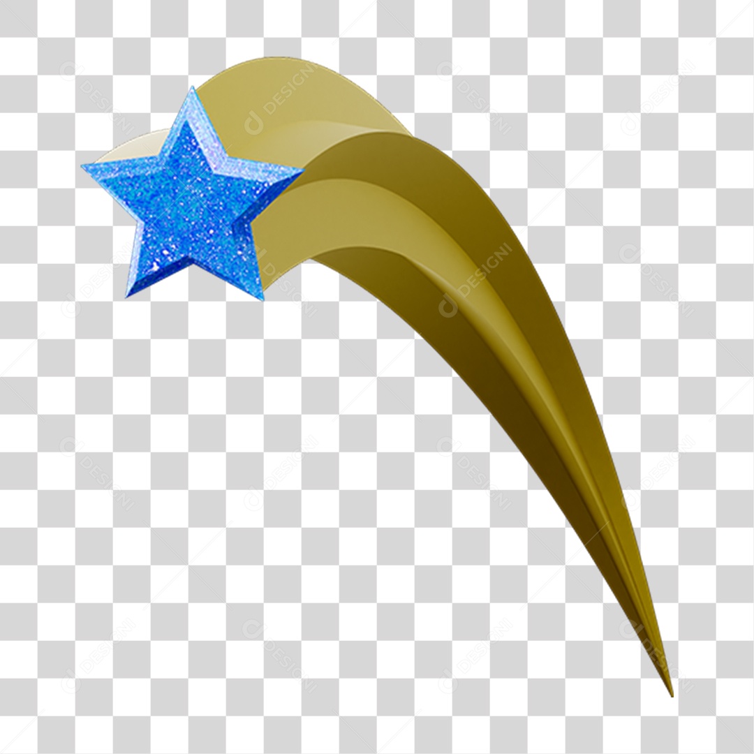 Elemento 3D Estrela Decoração Carnaval PNG Transparente