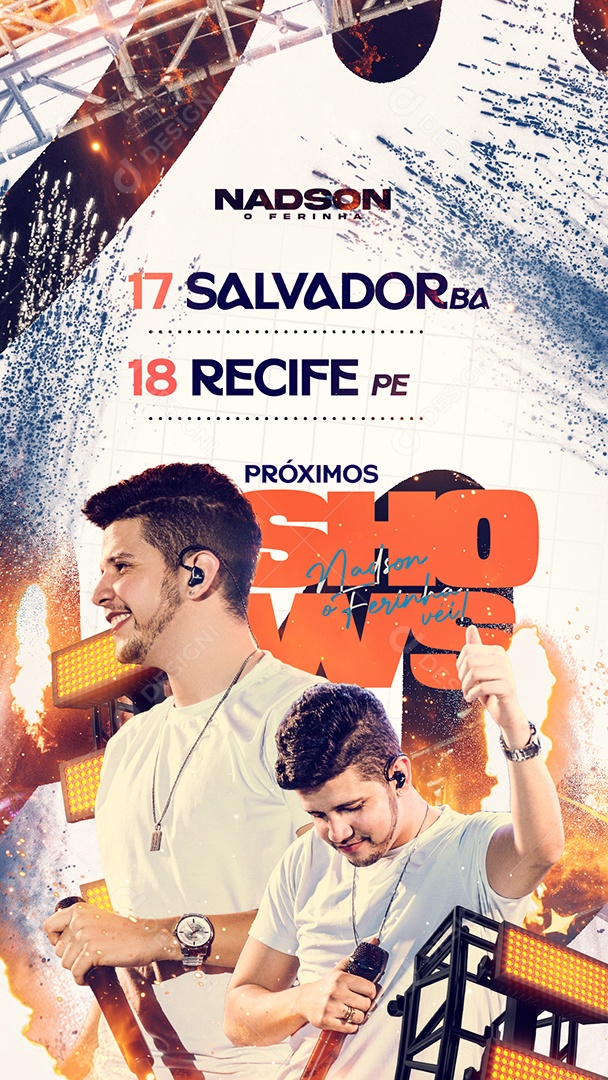 Story Flyer Próximos Shows Social Media PSD Editável