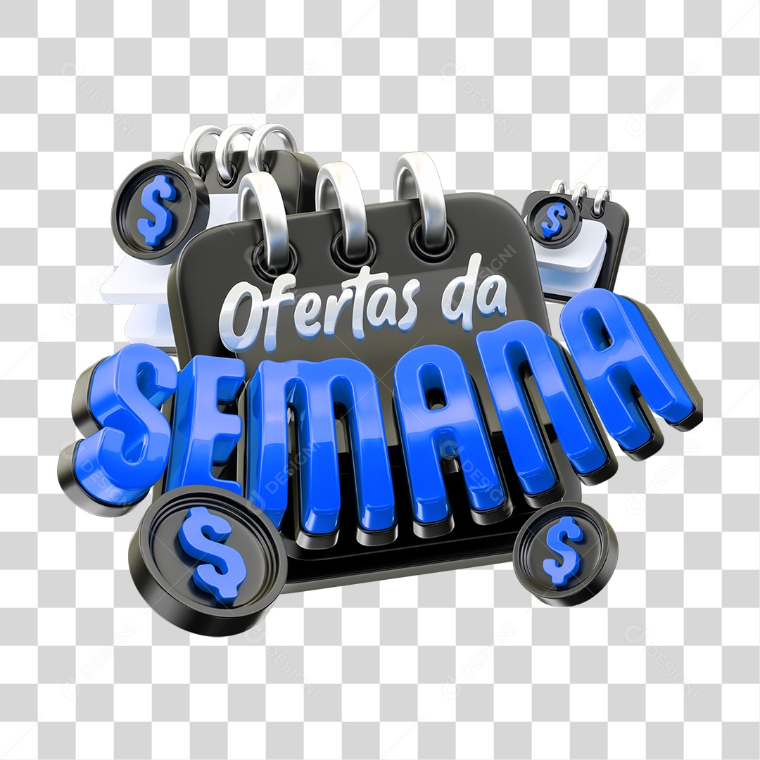 Selo 3D Ofertas da Semana PNG Transparente