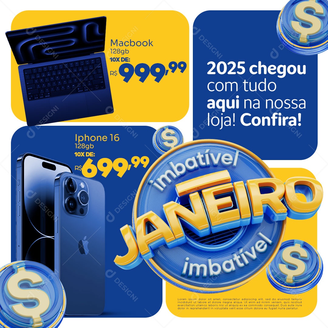 Janeiro Imbatível Eletrônicos Social Media EPS Editável