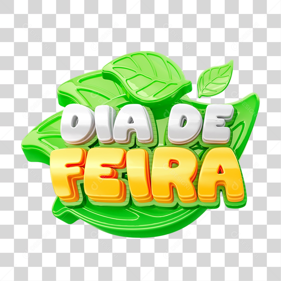 Selo 3D Dia de Feira PNG Transparente