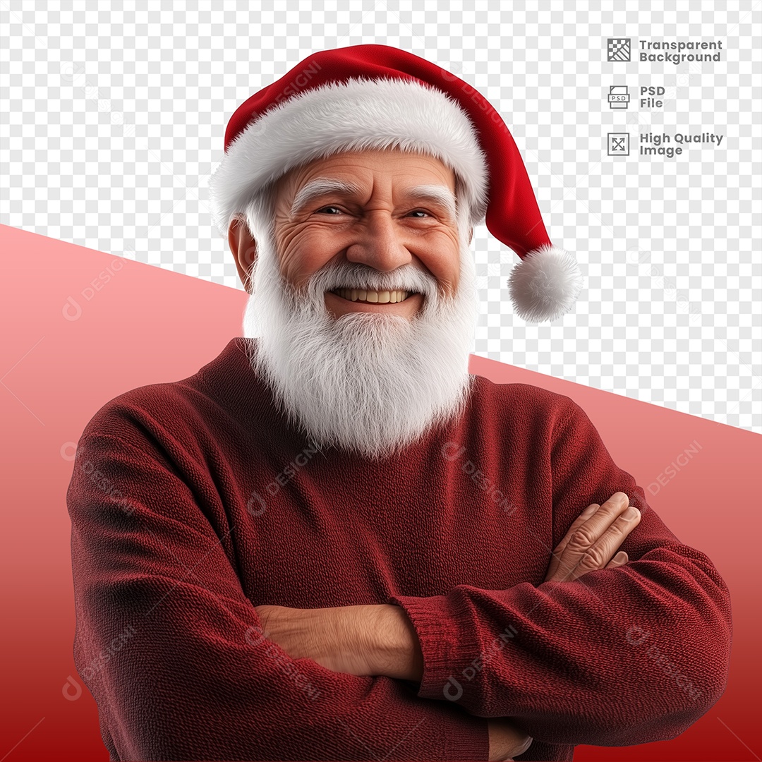 Papai noel personagem natal comemoração presente personagem 3D