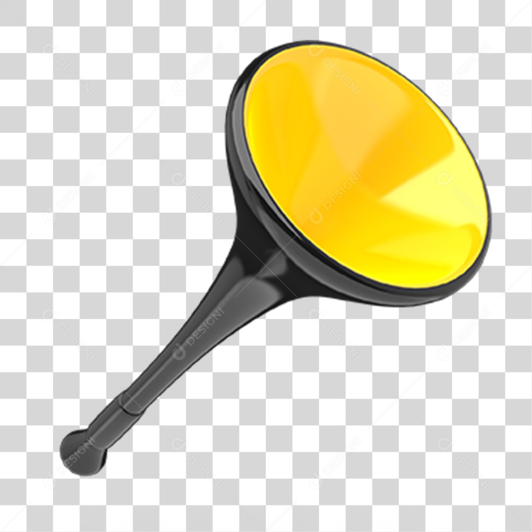 Elemento 3D Vuvuzela PNG Transparente