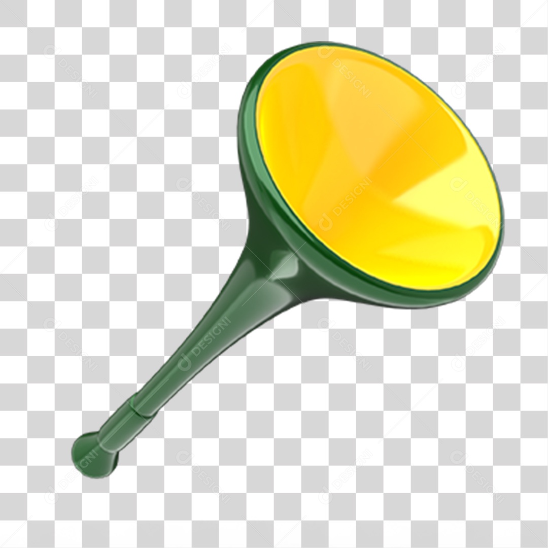 Elemento 3D Vuvuzela PNG Transparente