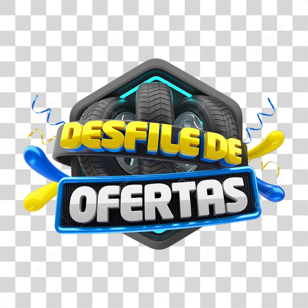 Selo 3D Desfile de Ofertas PNG Transparente