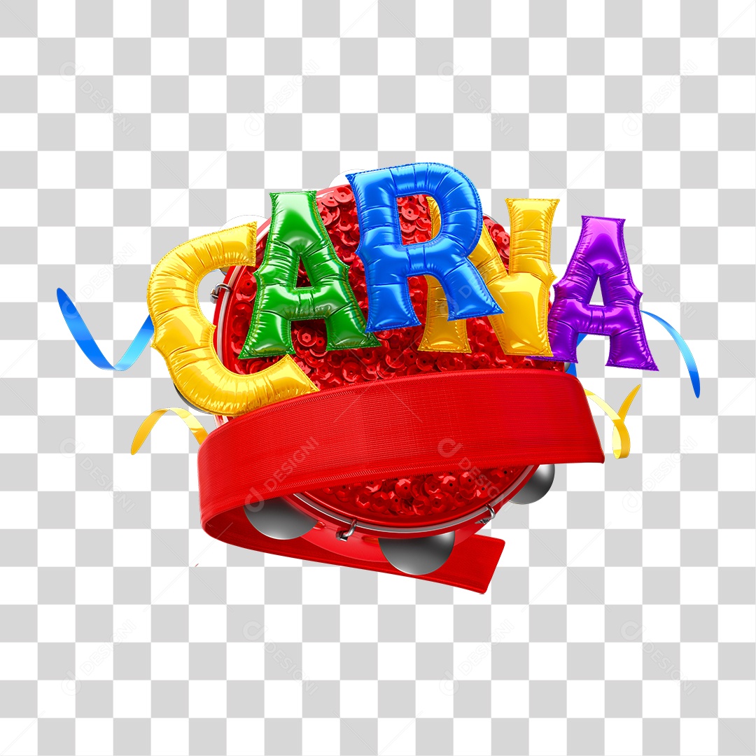 Selo 3D Carna Cores PNG Transparente