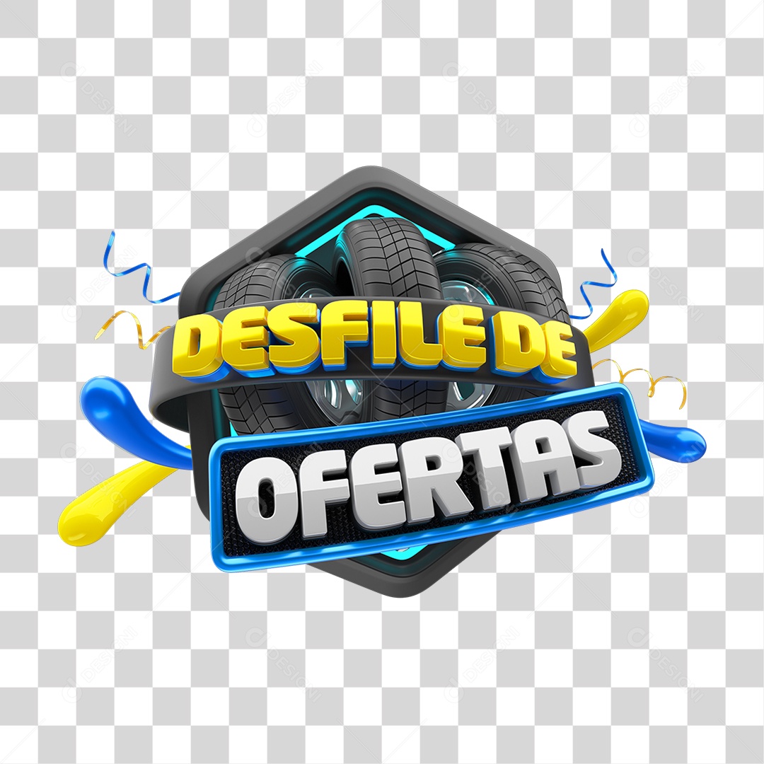 Selo 3D Desfile de Ofertas PNG Transparente