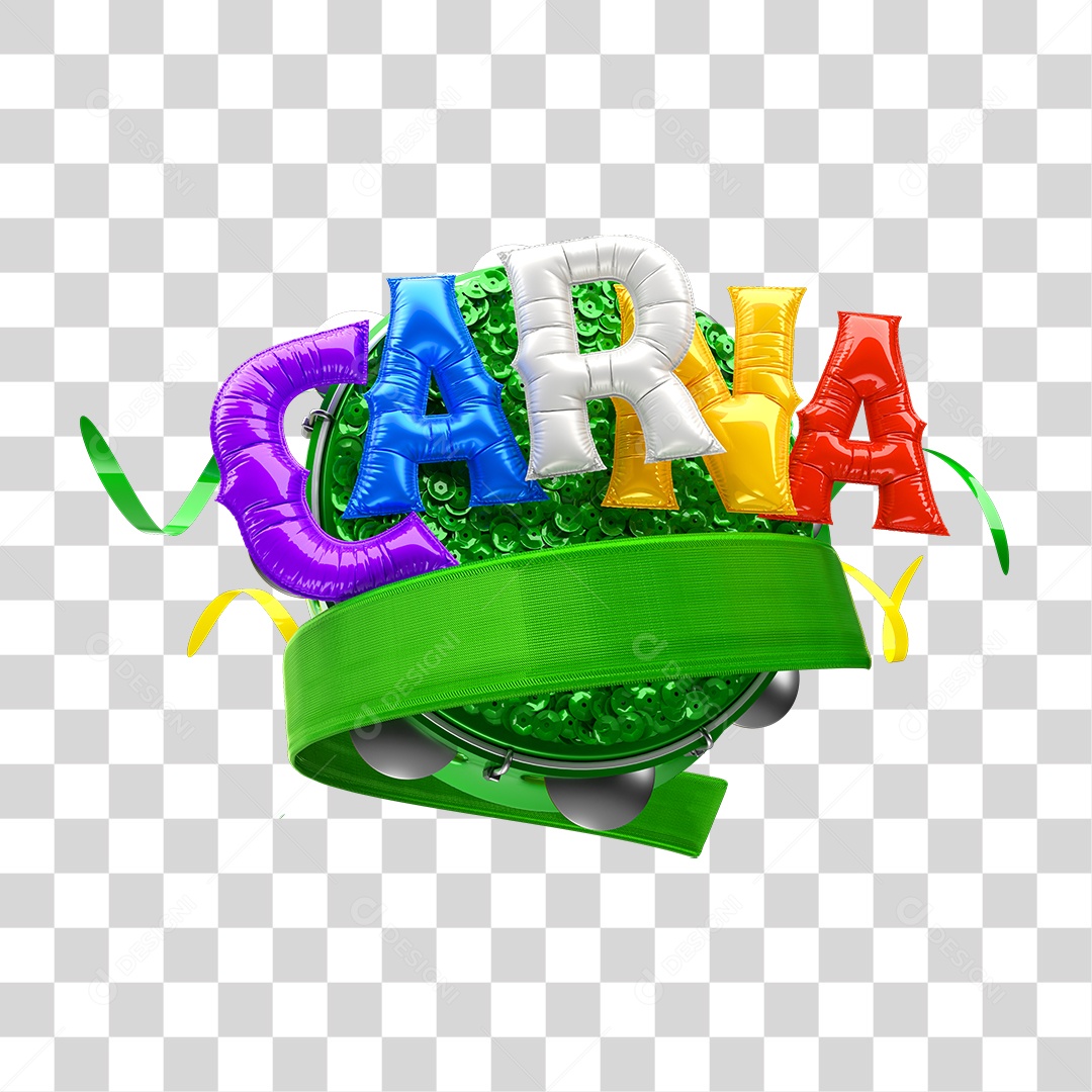 Selo 3D Carna Cores PNG Transparente