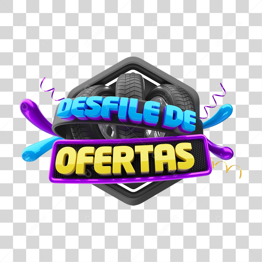 Selo 3D Desfile de Ofertas PNG Transparente