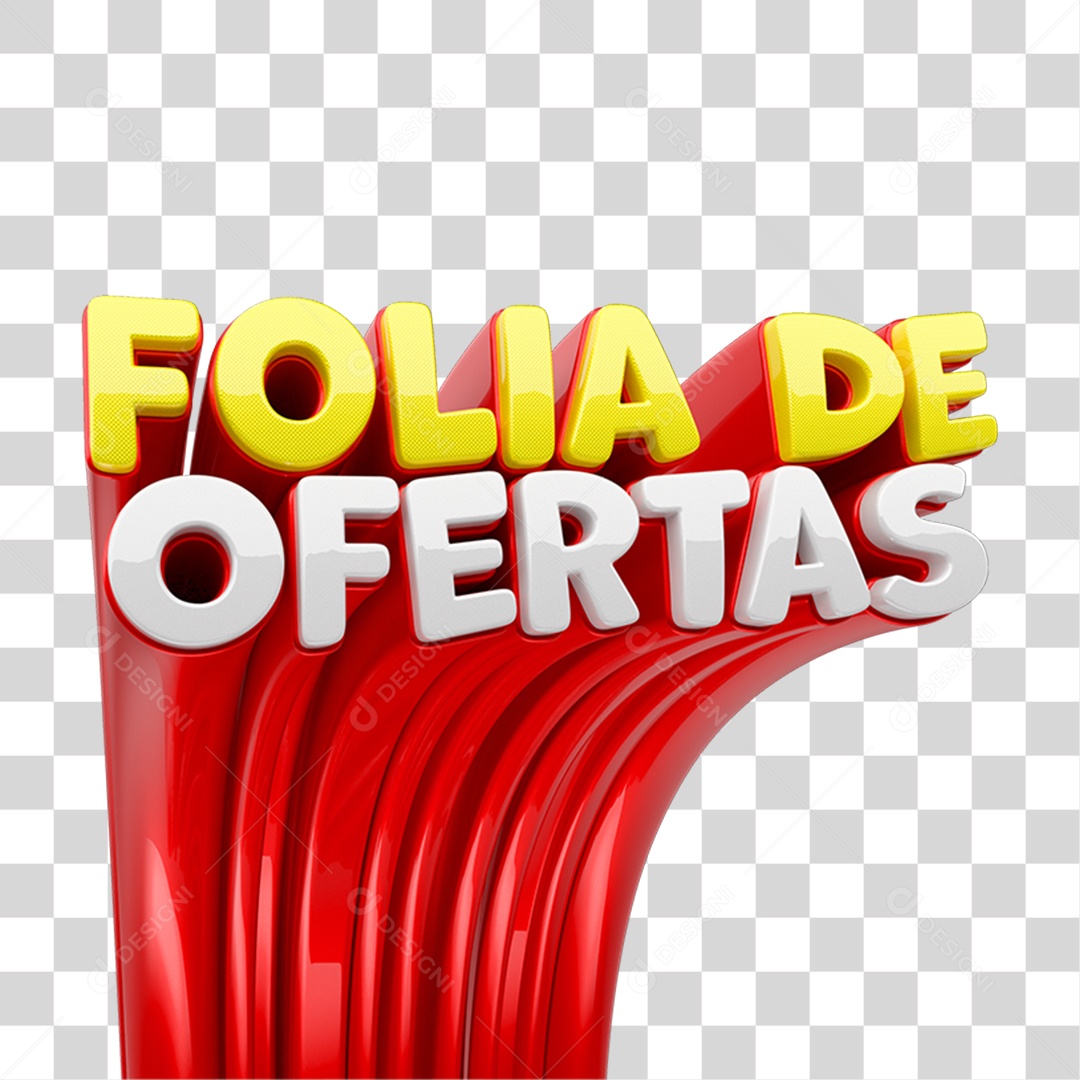 Selo 3D Folia de Ofertas PNG Transparente