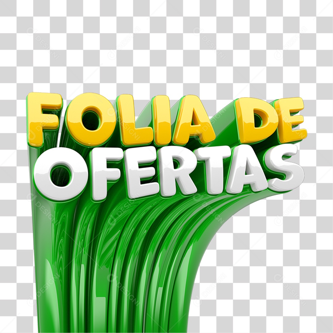 Selo 3D Folia de Ofertas PNG Transparente