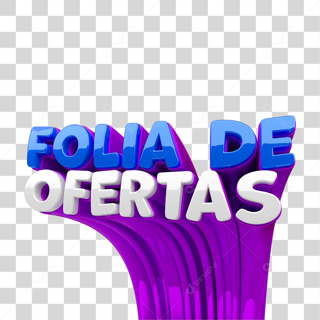 Selo 3D Folia de Ofertas PNG Transparente
